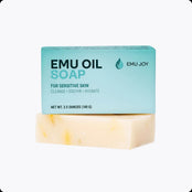 Emu Joy Emu Oil Soap for Sensitive Skin, 3.5 oz bar with carton, front view