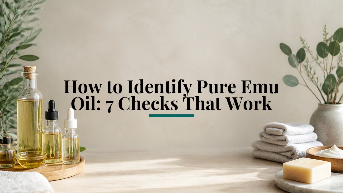 How to Identify Pure Emu Oil: 7 Checks That Work