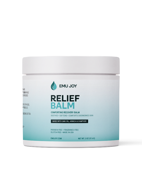 Emu Joy Relief Balm, 2 oz tub made with emu oil, arnica and camphor