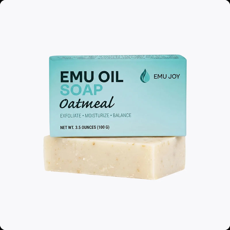 Emu Joy Emu Oil Soap Oatmeal, 3.5 oz bar with carton, front view