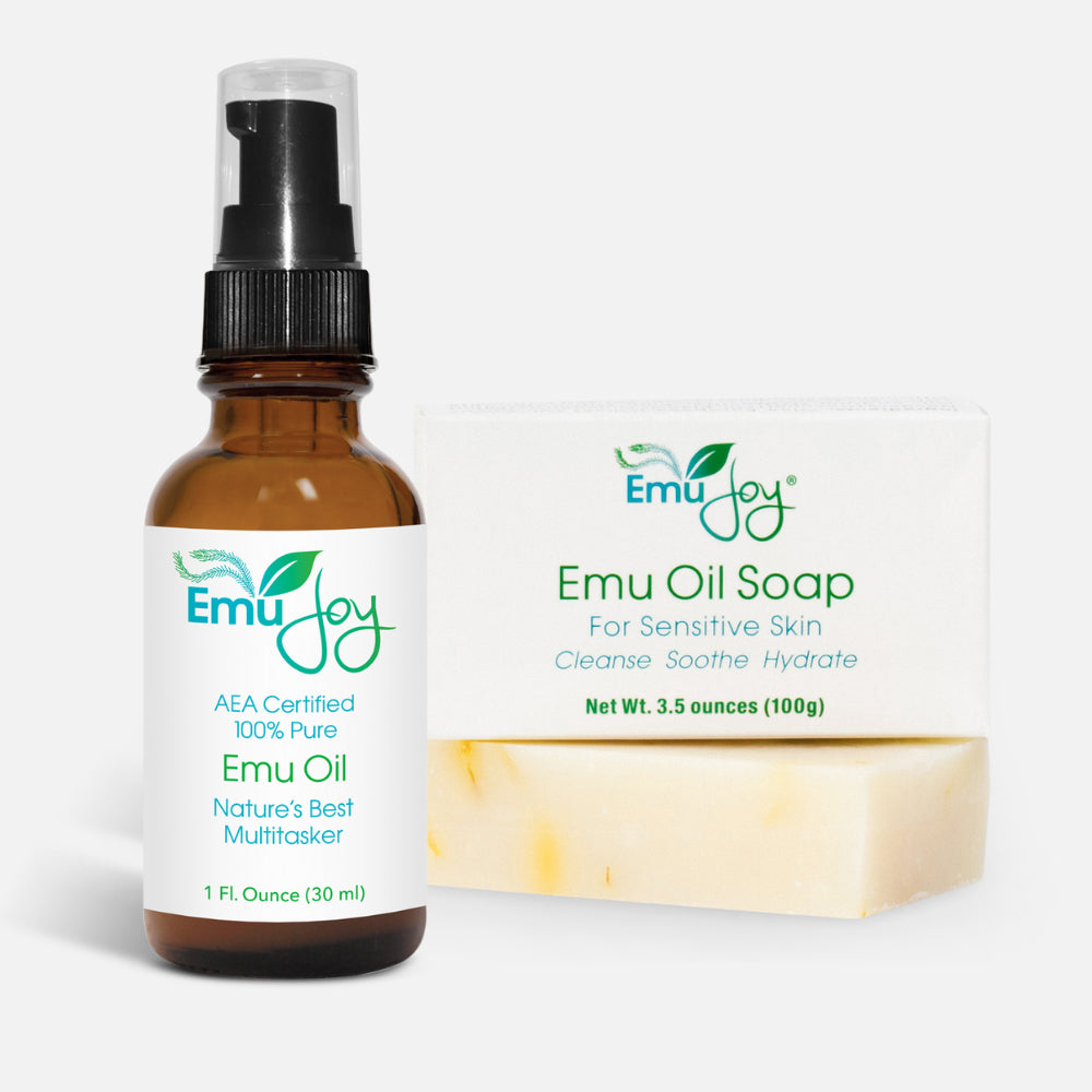 Emu Oil Bottle and soap